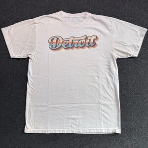 Detroit Graphic Men's Large T-Shirt - White